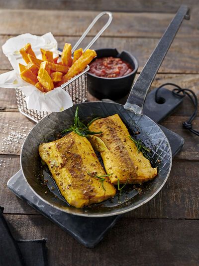 Alaska Wildlachs mit Curry-Tomaten-Sauce